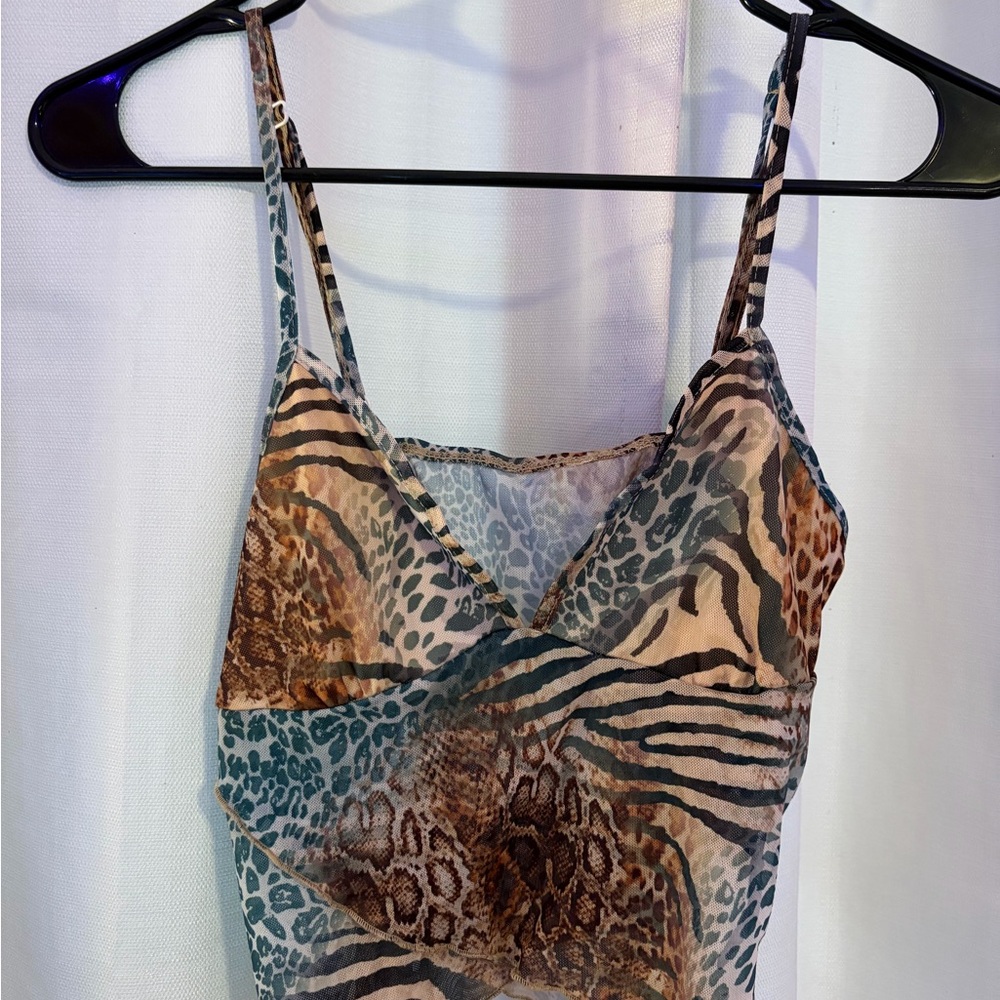 SHEIN Multicolor Animal Print Top